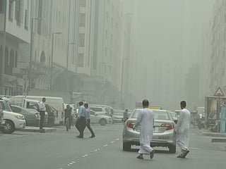 UAE weather: 7-foot-high waves off UAE shore, dusty skies