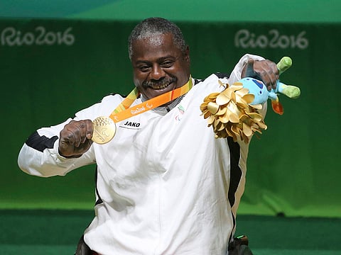 Mohammad Khamis Khalaf with his gold medal.