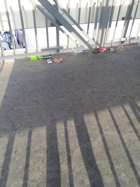 Throw your trash in the bins