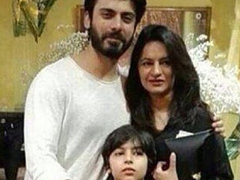 Fawad Khan and family pose for photo