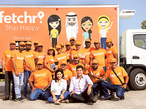 
Idriss Al Rifai and Joy Ajlouny with the Fetchr crew. Founded in 2012, the logistics company is aimed at tackling the issue of physical addresses, a big challenge for e-commerce companies in developing countries.