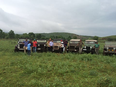 A club of jeep enthusiasts in India