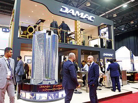 The Damac stand at a recent Property show in Dubai. Damac Properties recorded a sharp decline (46 per cent) in nine-month revenues to Dh2.8 billion from Dh5.2 billion.