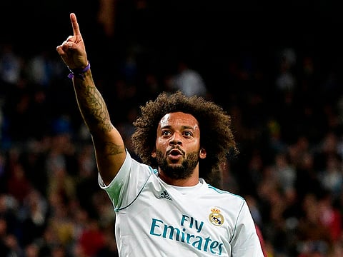 Real Madrid's Brazilian defender Marcelo
