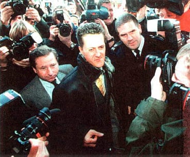 November 11, 1997: Schumacher penalised for dangerous driving