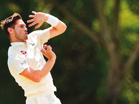 England’s paceman Chris Woakes 