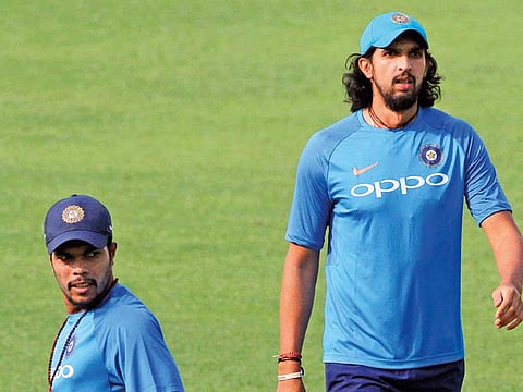 Umesh Yadav (left) and Ishant Sharma underlined their form ahead of the first Test against West Indies.
