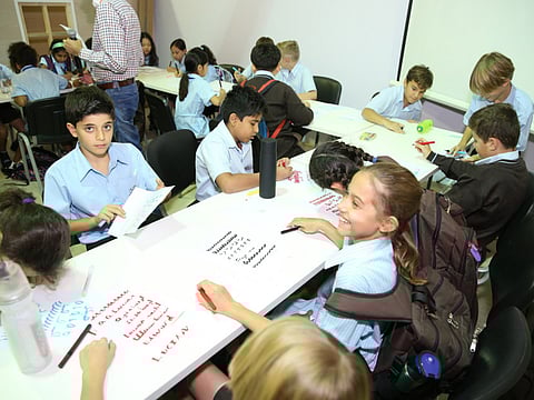 Calligraphy workshop for children at Sharjah book fair