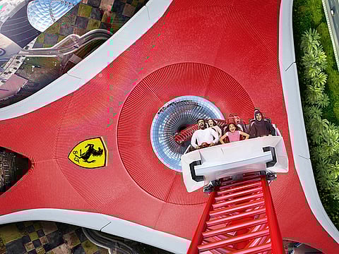Ferrari World Abu Dhabi is a popular tourist destination in the capital for the adventurous. The "Turbo Track" takes riders 64 metres up above the theme park’s iconic red roof.