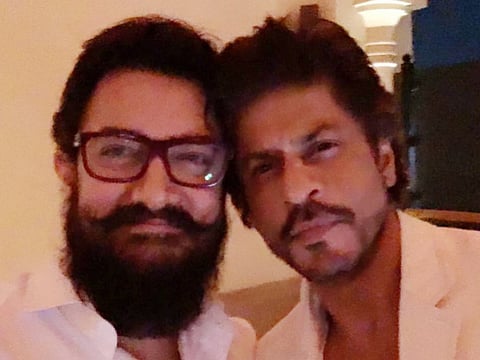 Shah Rukh, Aamir photographed together after 25 years