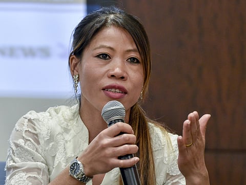 Mary Kom during a visit to Dubai.