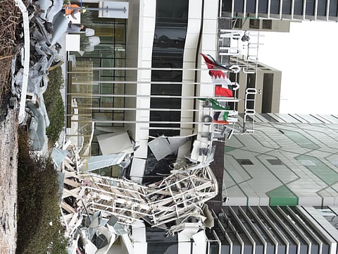 ‘Lightning rod, not crane crashed on hotel tower’