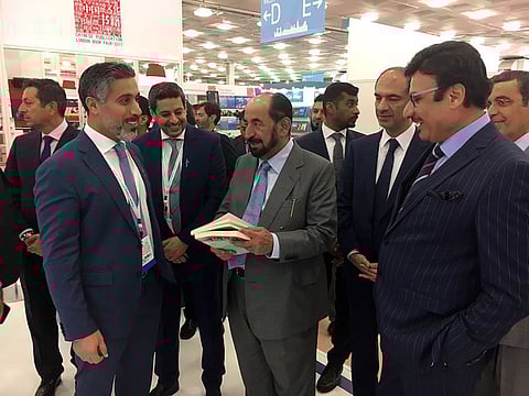 Sultan visits MBRF pavilion at London Book Fair
