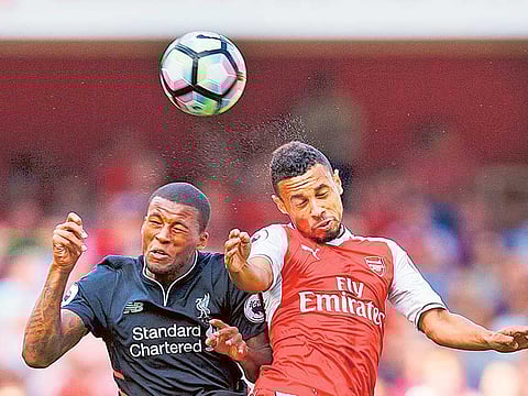 Georginio Wijnaldum of Liverpool during the Premier League match between Arsenal and Liverpool in August last year..
