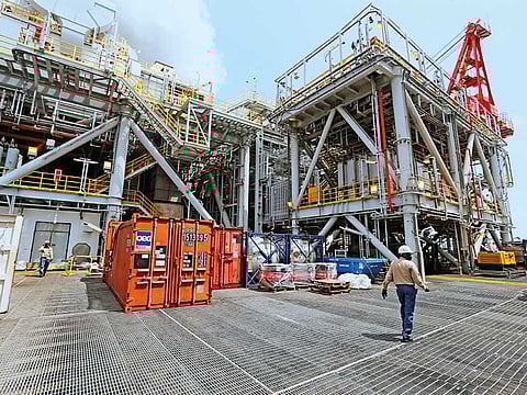 The Agbami floating production, storage and offloading vessel operated by Chevron in the Niger Delta. 