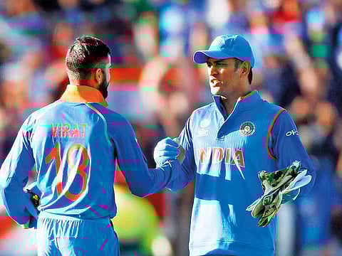 India’s Virat Kohli and MS Dhoni