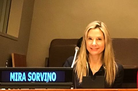 Sorvino calls for aid for human trafficking victims