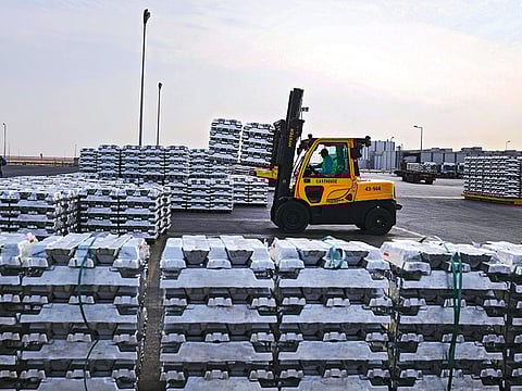 Aluminium is stockpiled at the Ras Al Khair Industrial City in Saudi Arabia. Saudi Arabia’s Minister of Investment Khalid al-Falih said on Saturday foreign direct investment (FDI) increased by 12% in the first half of 2020.