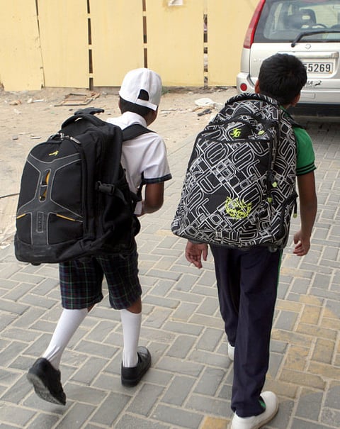 Schoolbag weight causing permanent damage