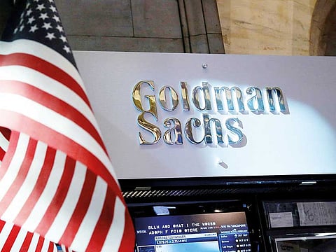 
A view of the Goldman Sachs stall at the New York Stock Exchange. Goldman Sachs’ commodity unit’s revenues rose from less than $500 million a year before 2000 to average over $3 billion (Dh11 billion) a year between 2006 and 2009 and hit a peak of $3.4 billion in 2009.