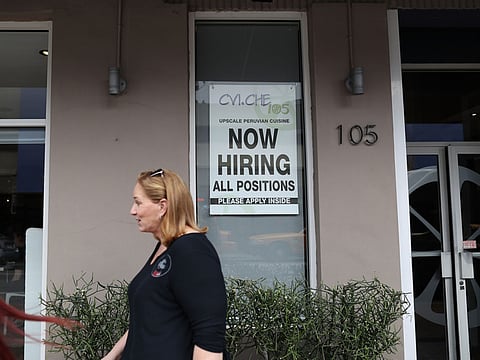 It will be a long while before the 'Now Hiring' boards show up in the US. But it has proved a less tiresome week for the market, with further drops in weekly unemployment claims.