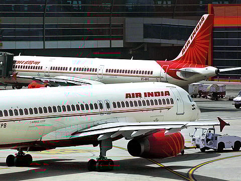 Air India planes parked on the tarmac of Indira Gandhi International Airport in New Delhi. Indian carriers need as much as $2.5 billion to keep flying.