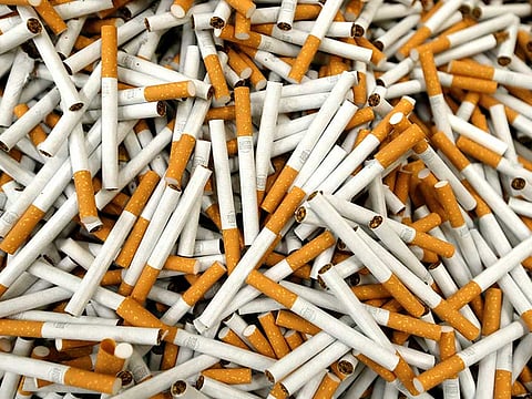 In coordination with the federal customs and tax authorities, more than 416,744 packs of cigarettes that did not conform to the approved UAE specifications and did not bear a digital tax stamp were confiscated from one of the warehouses located in the Ras Al-Khor area of Dubai. Picture for illustrative purposes only.
