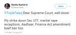 Triple talaq — tweets and Facebook comments