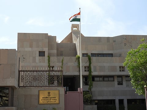 The Embassy of India building in Abu Dhabi.
