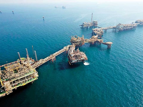 An Abu Dhabi National Oil Company (Adnoc) offshore project. According to the Central Bank of UAE the hydrocarbon sector exhibited significant growth, mainly due to the two-digit growth in condensates and natural gas production.