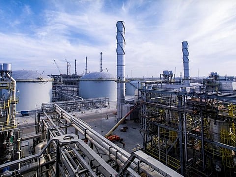 A view shows Saudi Aramco's Wasit Gas Plant, Saudi Arabia.  Aramco plans to invest $110 billion to develop unconventional gas reserves in Saudi Arabia’s Jafurah field.