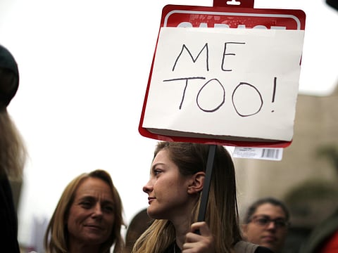 FILE PHOTO: People participate in a "MeToo" protest march for survivors of sexual assault and their supporters in Hollywood, Los Angeles, California, U.S. on November 12, 2017. REUTERS/Lucy Nicholson/File Photo