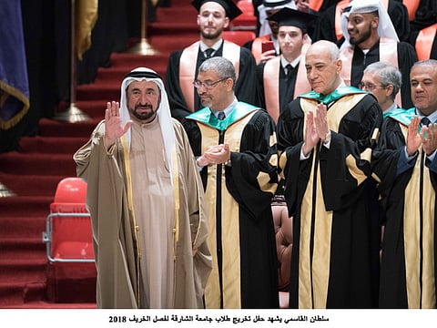 Sultan attends University of Sharjah graduation