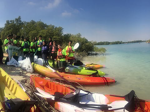 100kg of waste collected from mangroves outside Abu Dhabi