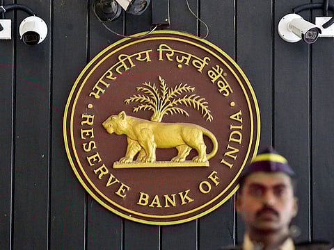File photo: A security personnel stands guard at the entrance of the Reserve Bank of India (RBI) headquarters in Mumbai.