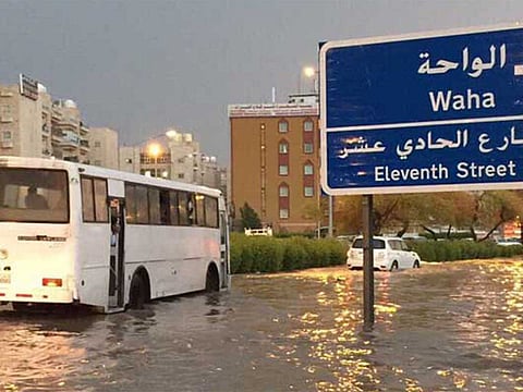 Rain causes floods in parts of Kuwait. [Illustrative image from 2015]