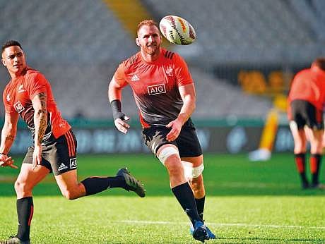New Zealand All Blacks captain Kieran Read (right) and Aaron Smith (left) take part in the Captain's Run aheadImage Credit: AFP