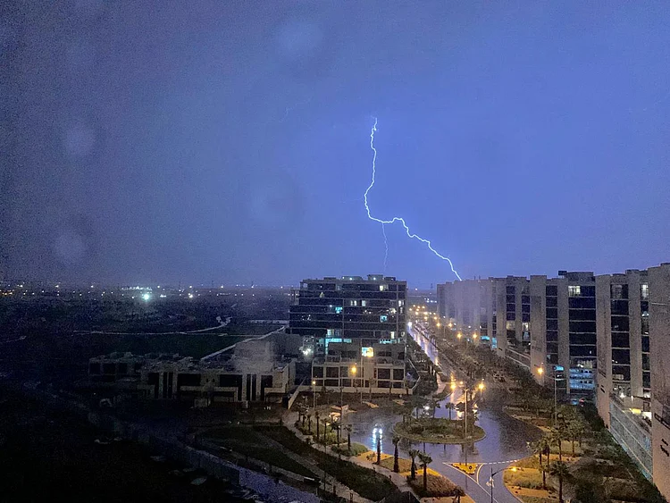 Damac Hills rain