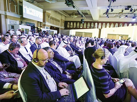 Delegates at the third Annual Meeting of the Global Future Councils in Dubai. 