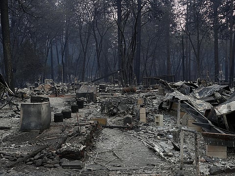 A view of homes destroyed by the Camp Fire is seen in Paradise, California, US November 11, 2018. 