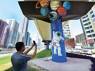 Metro line pillars come alive with art