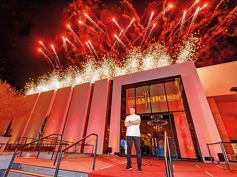 Chef Gordon Ramsay at the opening of the first Hell’s Kitchen restaurant at Caesar’s Palace, Las Vegas, in January.