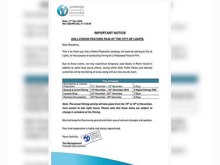 RDS_181113 Abu Dhabi road closure