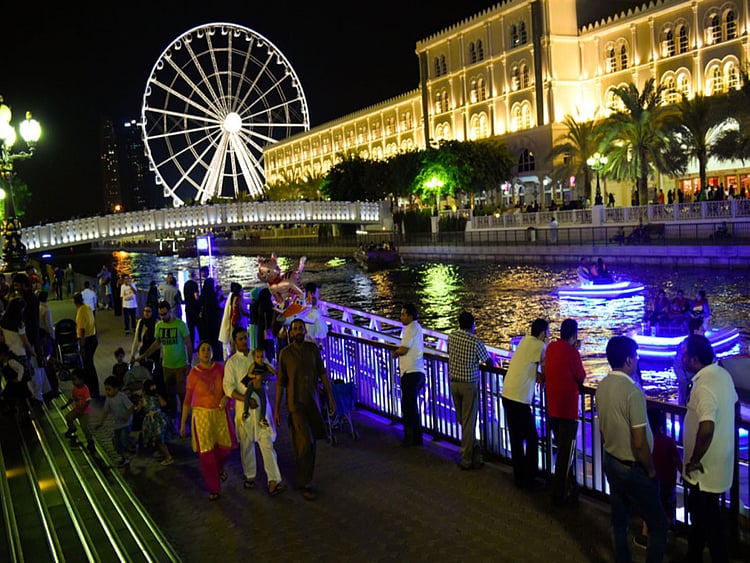 Residents at Qanat Al Qasba in Sharjah