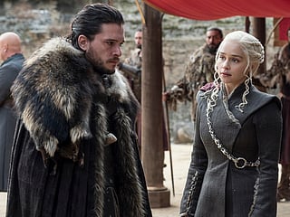 Kit Harington, left, and Emilia Clarke on an episode of "Game of Thrones".