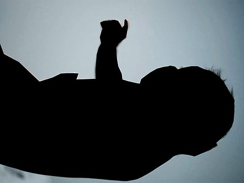 baby silhouette. For illustrative purposes only.