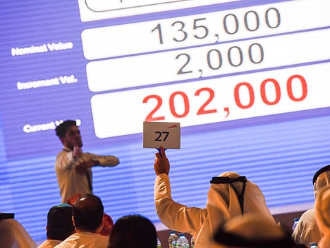 The Most Noble Number charity auction will be held in Dubai on March 24 in support of Mothers Endowment campaign. File photo for illustrative purpose only