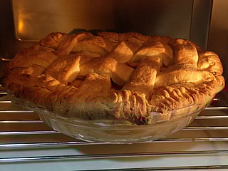 Homemade deep dish apple pie