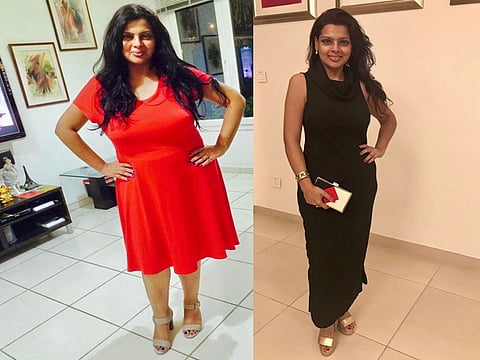 A before and after shot. 
