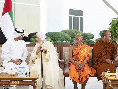 His Highness Shaikh Mohammad Bin Zayed Al Nahyan, Crown Prince of Abu Dhabi and Deputy Supreme Commander of the UAE Armed Forces, received the participants of the ‘Interfaith Alliance For Safer Communities: Child Dignity in the Digital World Forum’, being organised by the Ministry of Interior. During the meeting, held at the Al Bahr Palace Majlis, Shaikh Mohammad welcomed the guests and hoped that the forum would come up with effective results.